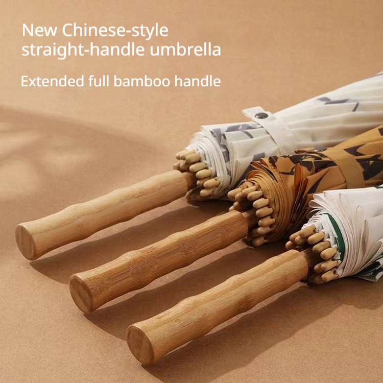 Golf Umbrella Large - Guarda-chuva de bambu grande, estilo chinês